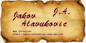 Jakov Alavuković vizit kartica